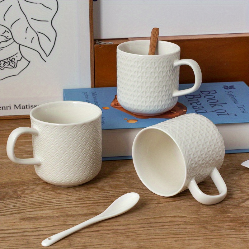 set of 6 striped coffee mugs, ceramic cups, water cups, and mugs. perfect  as gifts for , suitable for all holidays, 8oz/260ml - home & kitchen - Temu  Finland