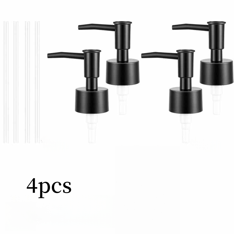 TEMU 4 Pack Golden Soap Dispenser Pump Replacement Durable Plastic Manual Pump For Lotion Regular Glass Bottles Standard 28/400 Neck Size For Kitchen