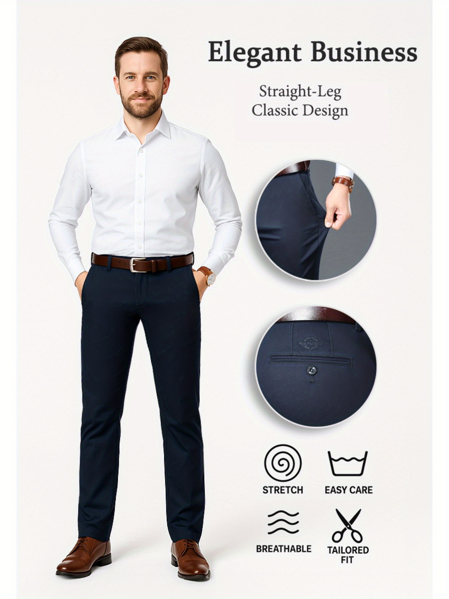 Xingfenly Men' Trousers Spring Summer Thin Green Solid Color