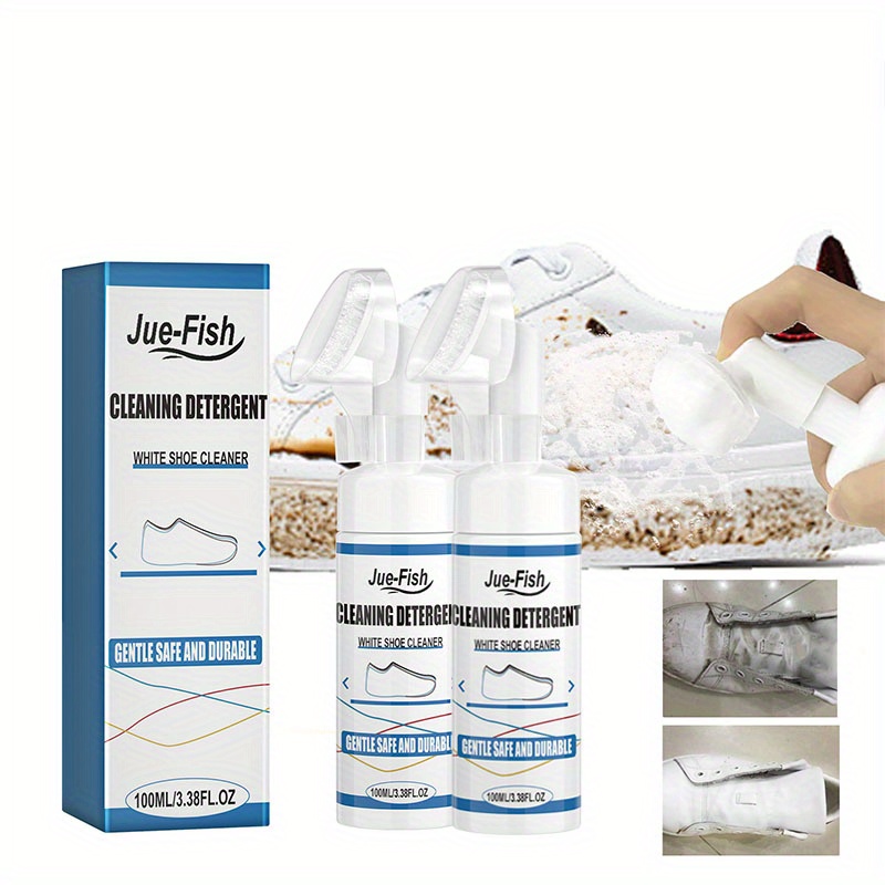 Kit De Nettoyage Pour Chaussures Blanches - Formule Douce, Inclut Brosse Et Serviette, Efficace Sur Cuir Et Toile