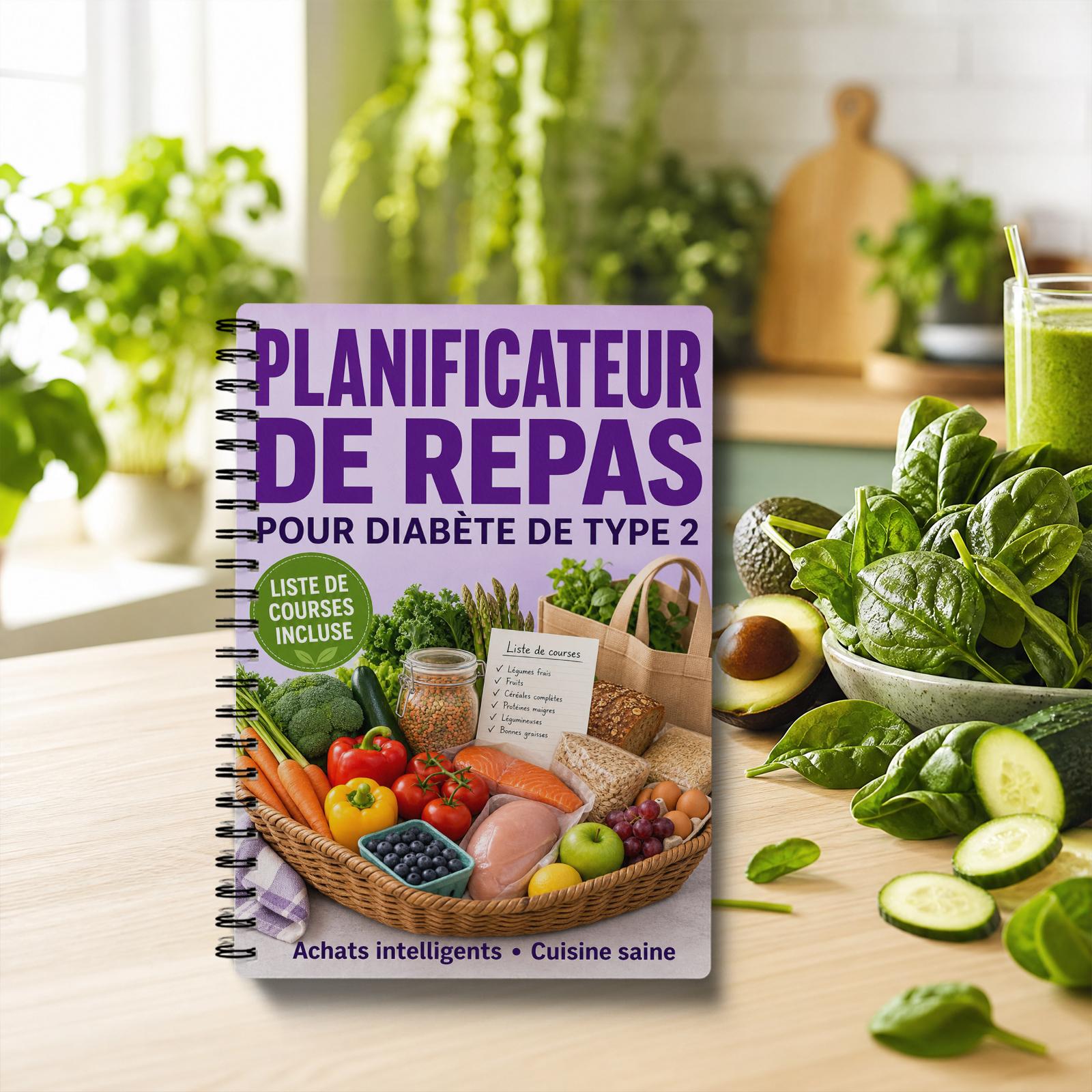 TEMU Carnet de repas pour diabète de type 2, dans , journal alimentaire , organisateur de recettes faibles en glucides, journal de nutrition