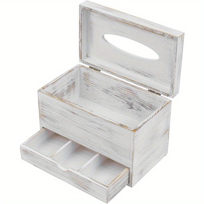contemporary transparent acrylic tissue holder featuring a pull-out drawer, ideal for storing makeup, cosmetics, and bathroom accessories on your vanity countertop., round tissue box holder, tissue boxes for bathroom, small tissue box, bathroom tissue holder Product details 5