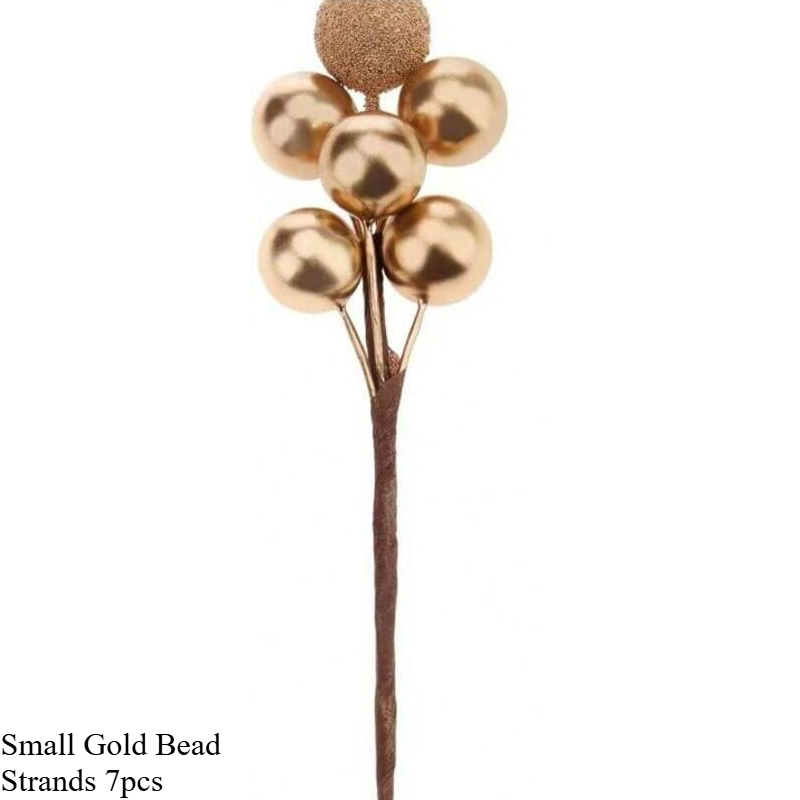 TEMU Golden Faux Decor, Artificial Berry Branches For Christmas Wreaths, Floral Arrangements, Home Decor And Crafts, Ideal For Christmas, Halloween,
