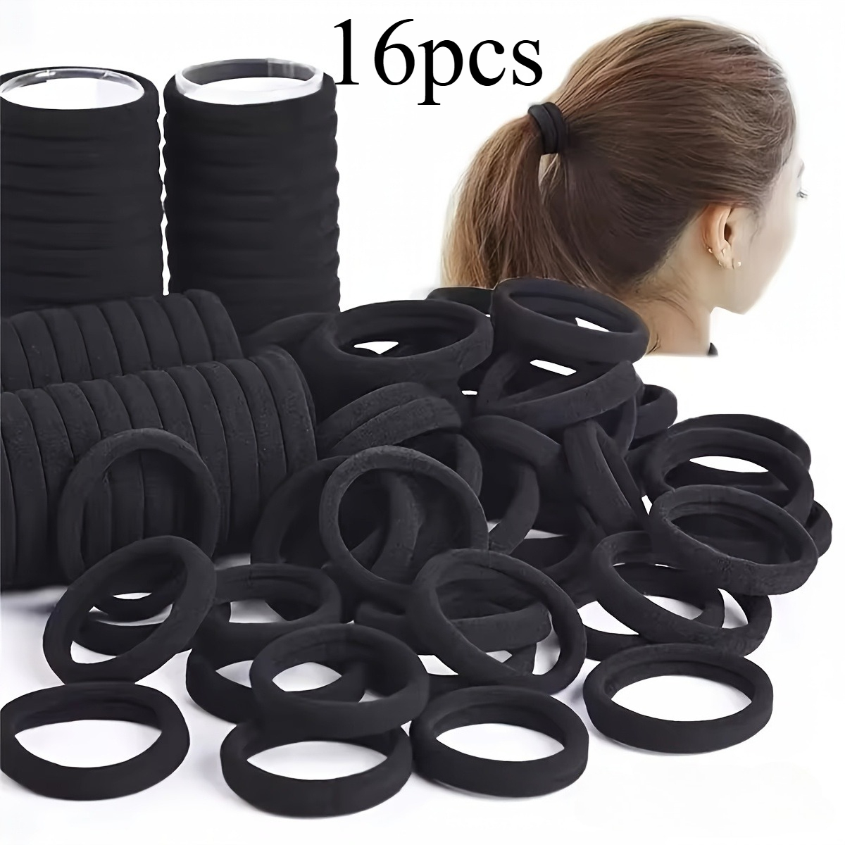 TEMU 8/16pcs Bandas para el Cabello, para el Cabello - Elasticidad