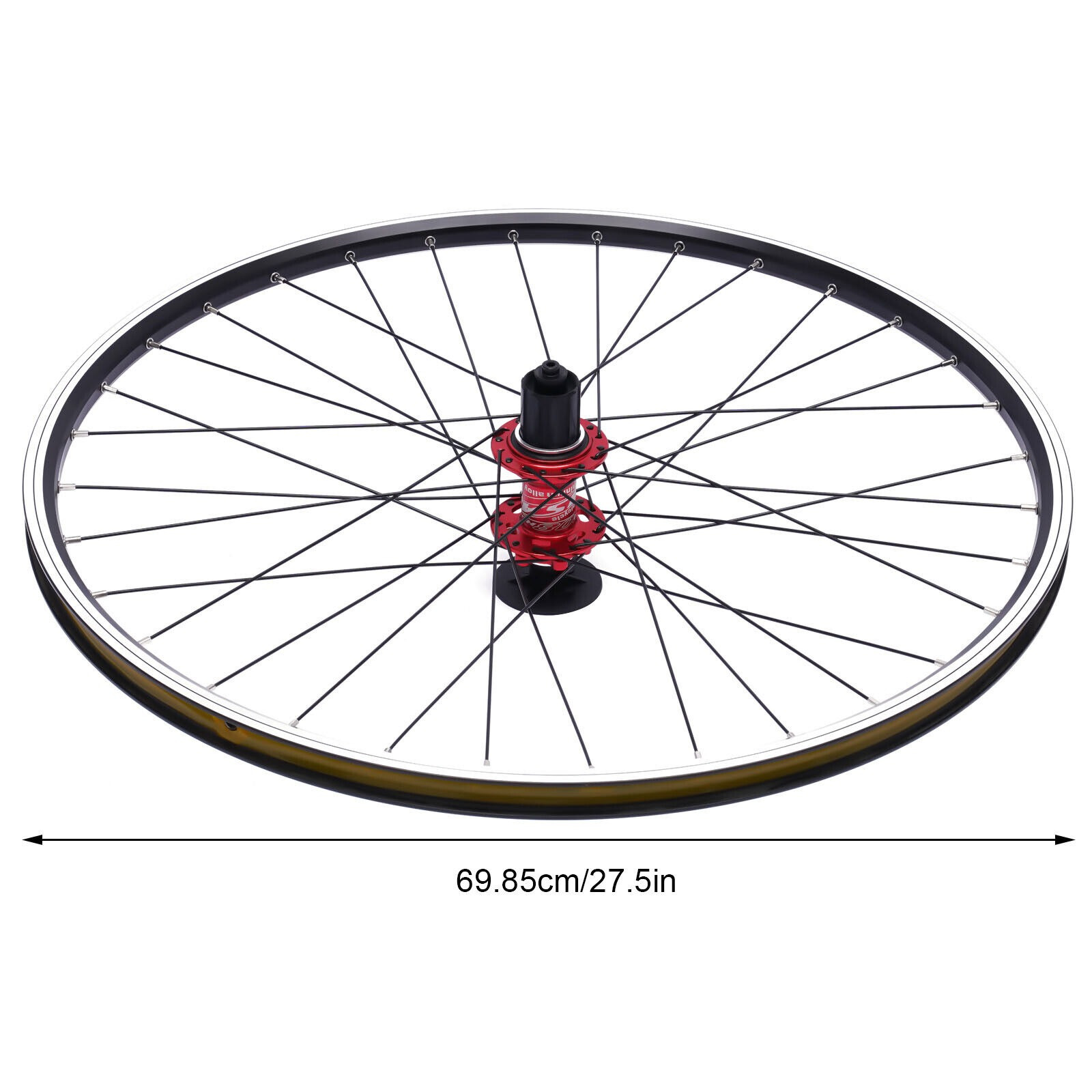 27.5 Inch Mountain Bike Wheelset - 32H Aluminum Alloy Rims, 6-Bolt Disc Brake Hubs, Fits 7-12 Speed Cassettes