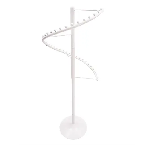 elegant white 360 swivel clothing rack space saving easy assembly iron garment stand with spiral design for organization clothes organizer storage