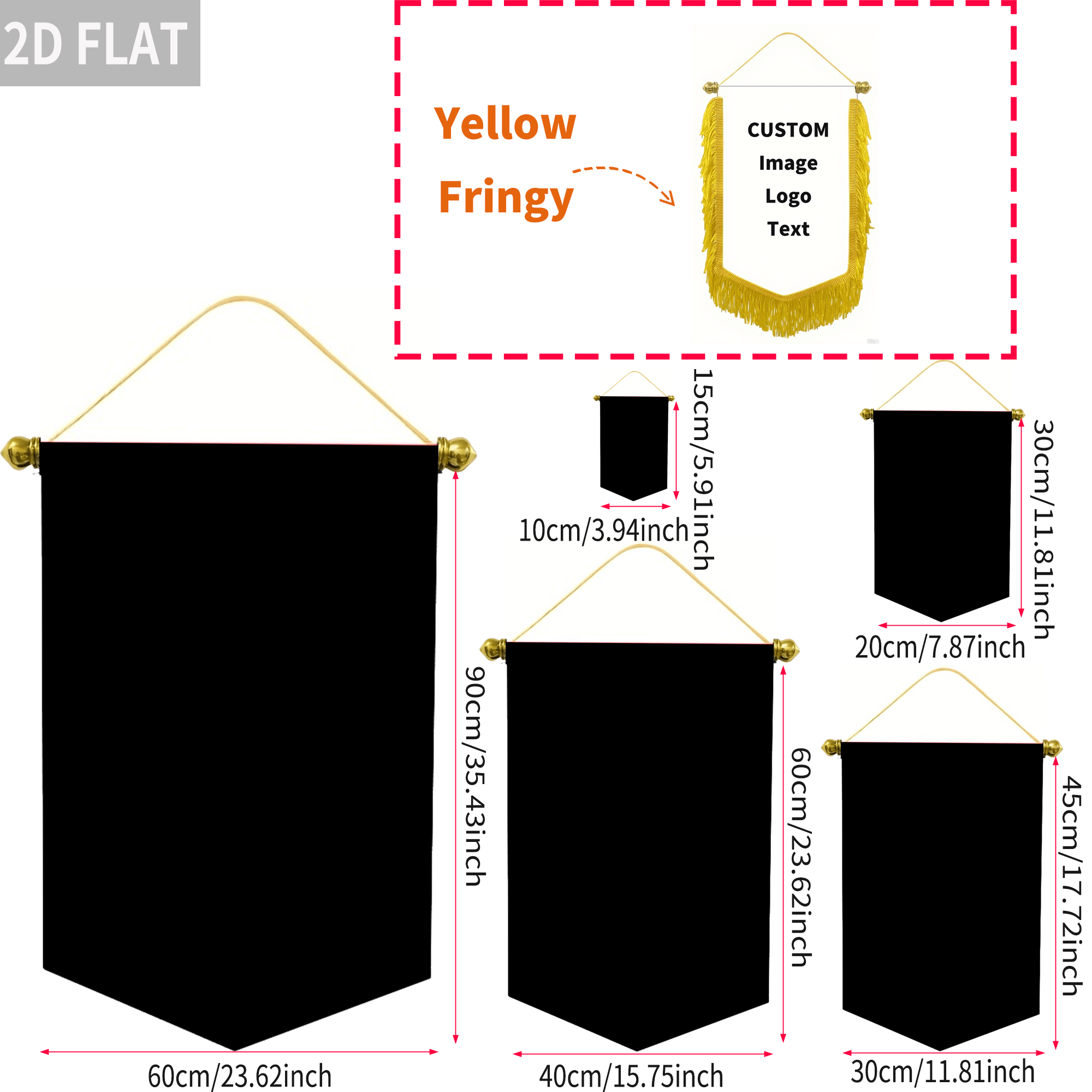 TEMU 2d Flat, 2d Flat Customized Double-sided Tassel Banner (1pc) With Photos And Text: Durable Decor Piece With Designs, Fitting For Gardens, Living