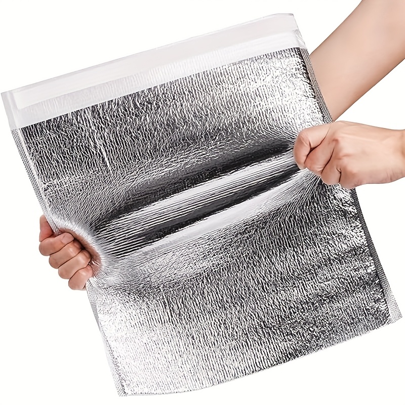 TEMU 10pcs Reusable Insulated Delivery Bags(3 Sizes)- Keep Hot And Cold| Aluminum Insulated Bags, Packaging And Transportation, Non Food Contact