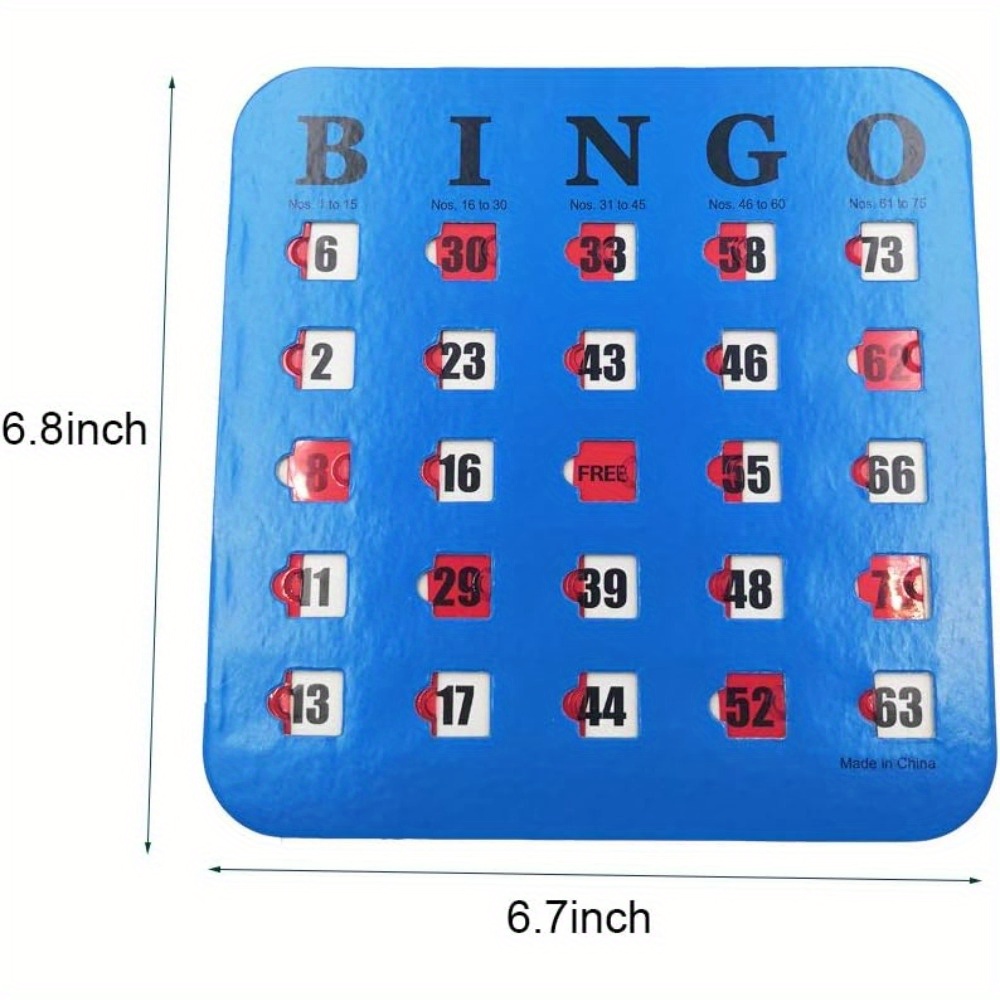 5 Packs Of Multi-color Ultra Thick Stitching, Easy to Read, with Fingertip Sliding Window, Exercise Logical Thinking Ability, Bingo Cards, Bingo Game Cards