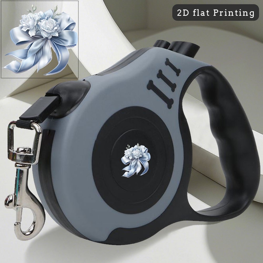 TEMU 1pc Bow Dual Switch Retractable For Dogs Outdoor, With 1 Trigger Brake And Locking Mechanism