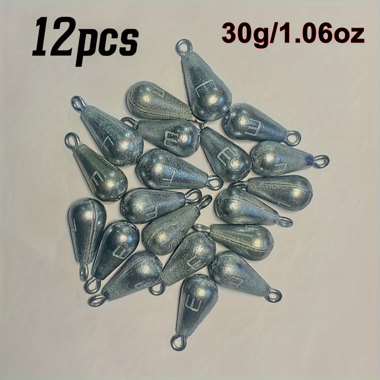 12 oz lead fishing hooks Dr.Fish 100pcs Baitholder #12 to 6/0 12 teardrop shaped fishing sinkers