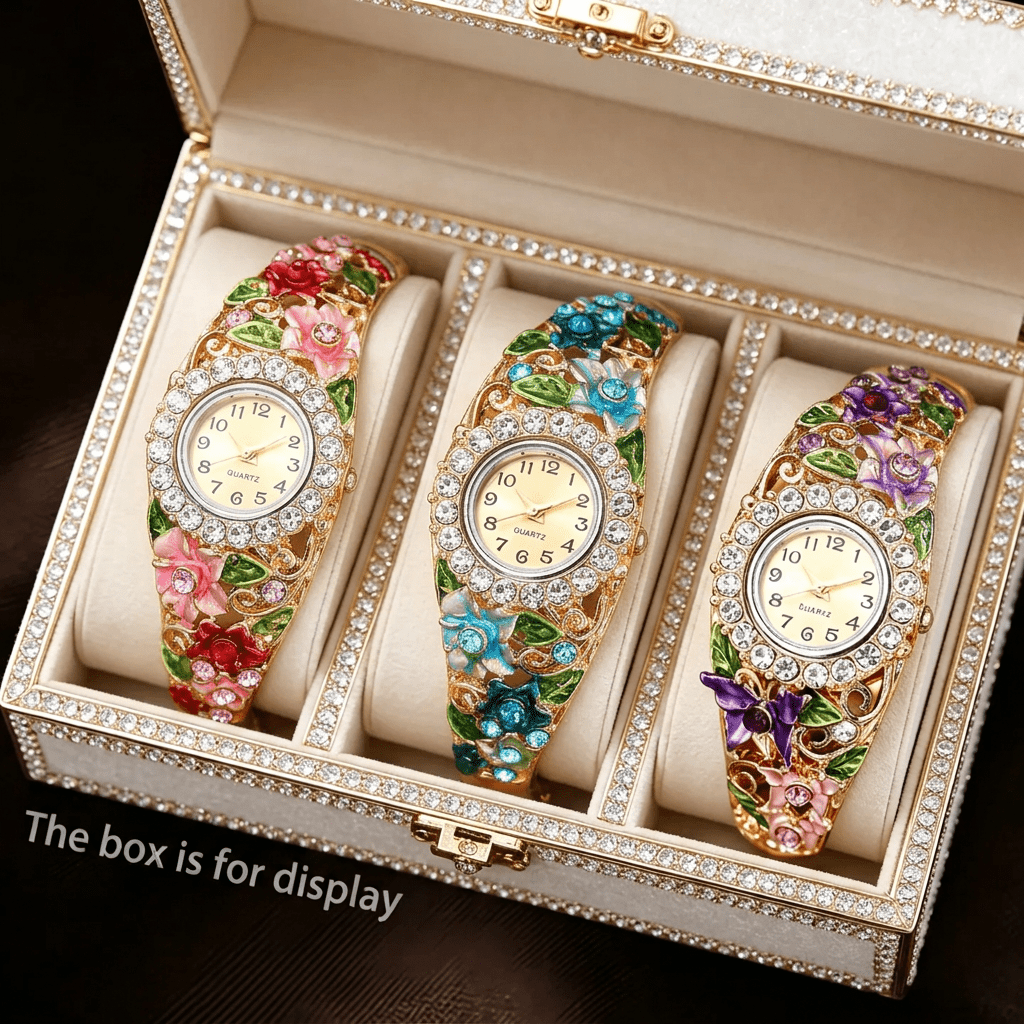 TEMU 3pcs Women's Luxury Bracelet Watch Set For Her Mother's Day Birthday