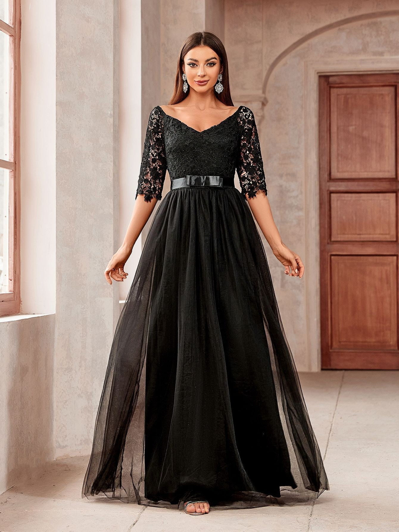 buy prom dresses near me Poly USA 9410 - Tiered Corset Prom Dress XS / Silver