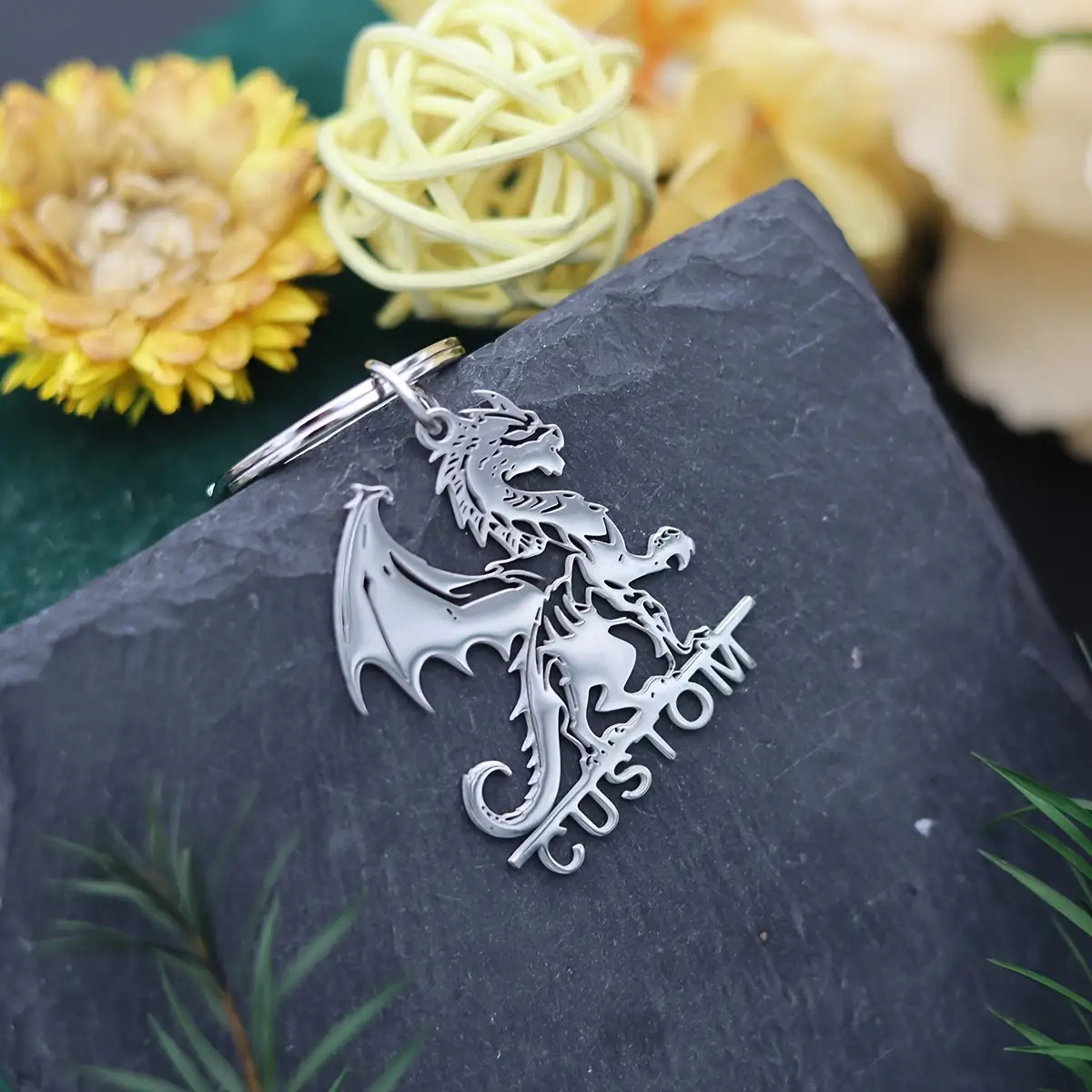 TEMU Custom Stainless Keychain With Personalized Name, Laser-engraved Letter Tag, Suitable For Men And Women, Perfect As A Halloween Gift