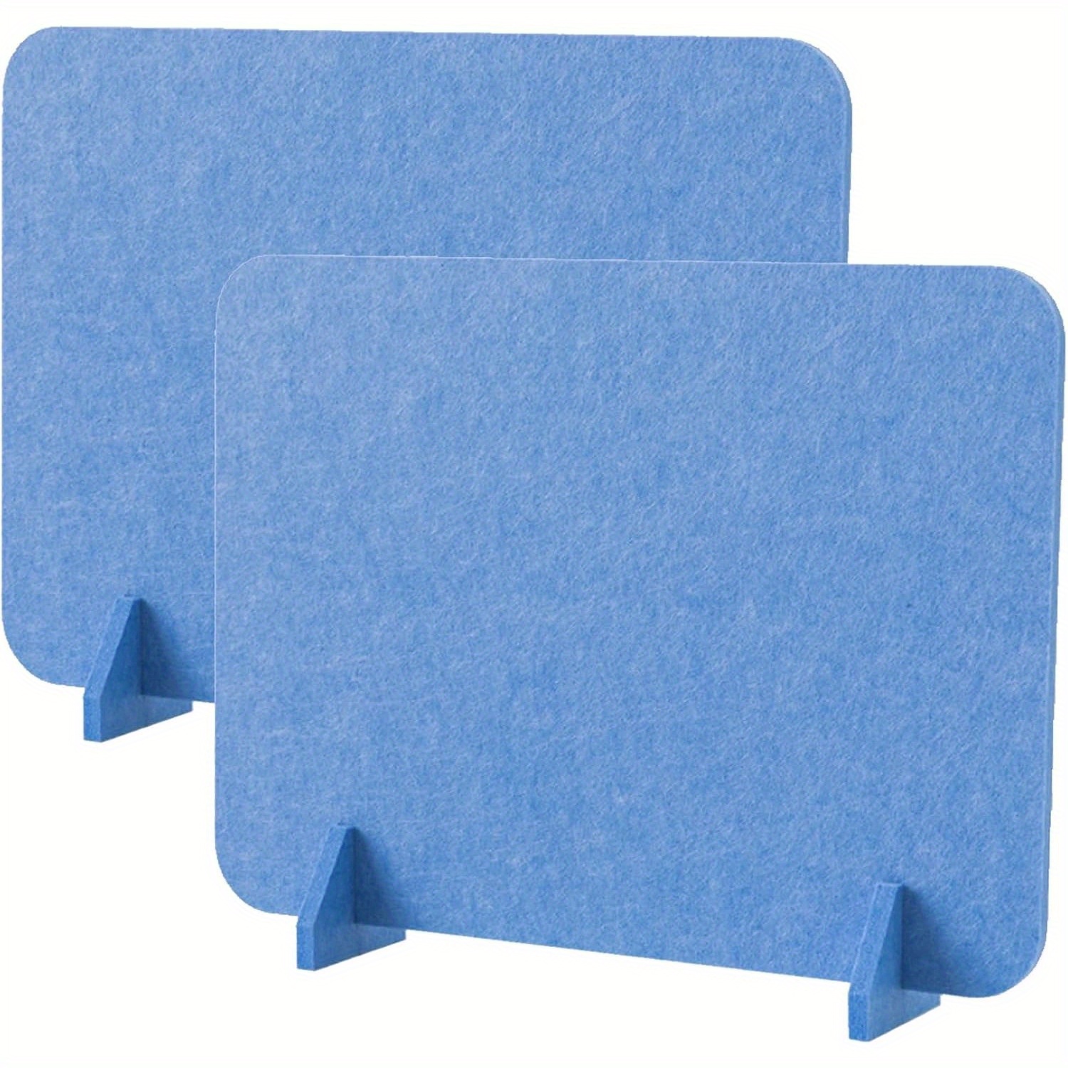 2pcs Felt Privacy Partitions For Desks, Designed To Reduce Noise And Visual , Featuring Support Legs, Suitable For Soundproofing In Classroom And Office Desktops, In Colors