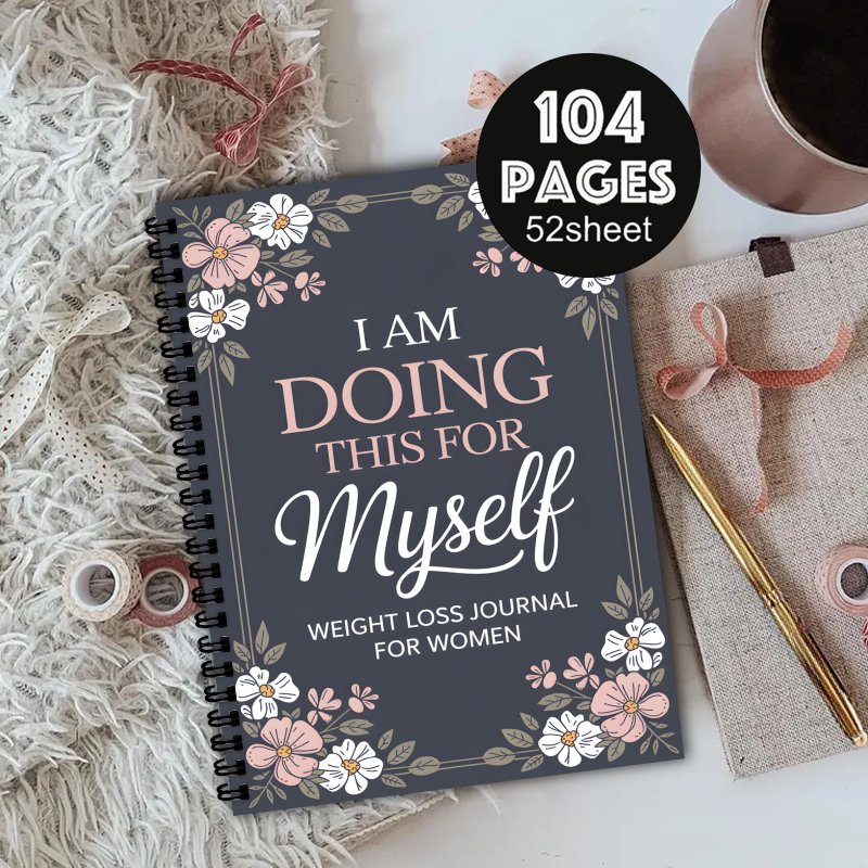 TEMU A5 Weight Loss Book, Weight Loss Plan, Daily Activity , Spiral Binding. Record , Exercise, And Weight To Track Your Weight Loss Trajectory,