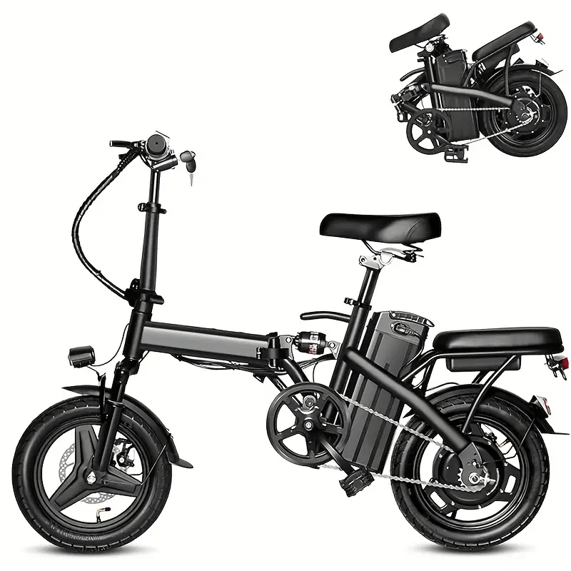 500w - long-range commuter electric scooter with 48v battery, 20-mile range, 19mph  , 14 fat tires, 200lbs   capacity, shock-absorbing seat, and foldable design for adults Product details 0