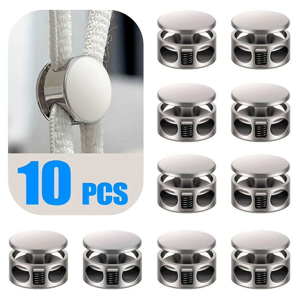 

10-pack Silvery Aluminum Alloy Shoelace Lock, Product , Please , Suitable For Sneaker And Casual Shoes, Adjustment And Sewing Accessories, Suitable For Diy Hat Rope