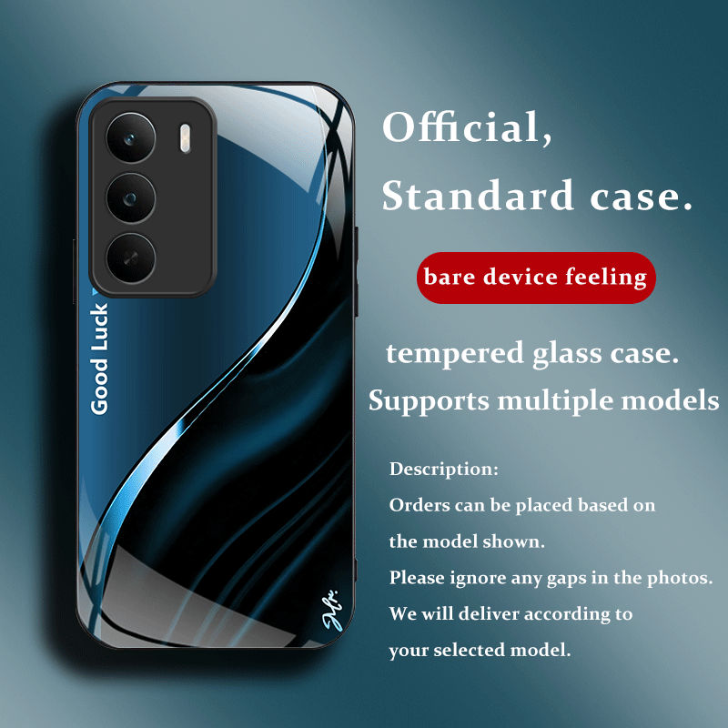TEMU Чохол для телефону: Підходить для Realme P3 Lite, акрилова задня панель, удароміцний, градієнтний , розписаний