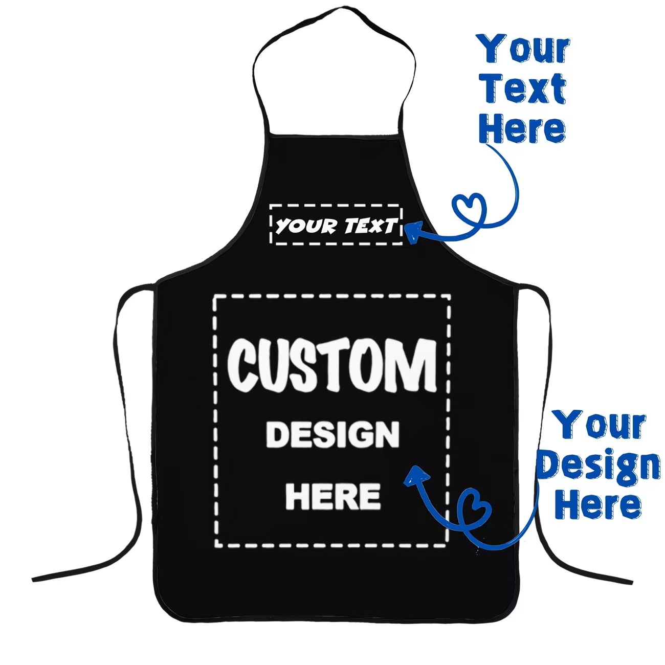 TEMU [customization] 1pc Personalized Apron, Cute And Fun Christmas-themed Chef Apron, Suitable For Men And Women, Baking, Cooking, And Holiday