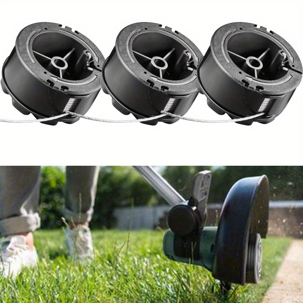 3pcs Bedee String Trimmer Line, Grass Trimmer Spool For Bosch Universal 18-26 Series F016800570, Nylon Replacement Spool, Durable & Abrasion-resistant For Trimming Results, Bedee