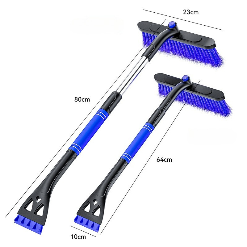 TEMU Car Snow Shovel, Multifunctional Portable Ice Shovel, Detachable Telescopic Handle Snow Shovel, Sturdy And Durable Structure, Rotatable Head,