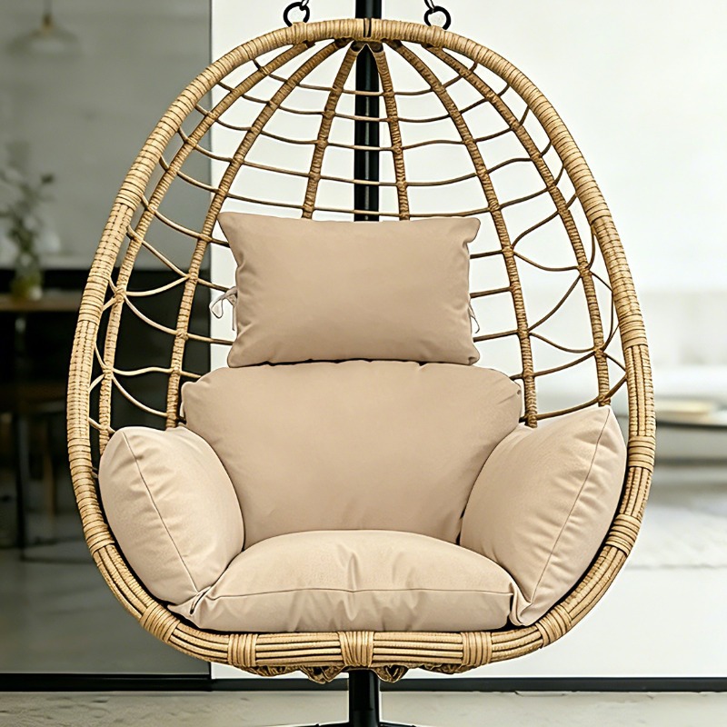 TEMU 2026 New Ergonomic High-rebound Filled Hanging Basket Cushion, Cloud-like Enveloping Feel, Thick And Plump, Seat Cushion For Hanging Chairs