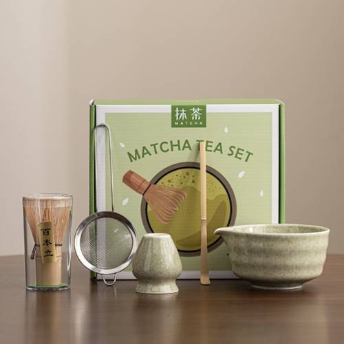 5pcs matcha whisk set ceramic matcha kit with matcha bowl bamboo whisk scoop sifter ideal for matcha lovers or beginners