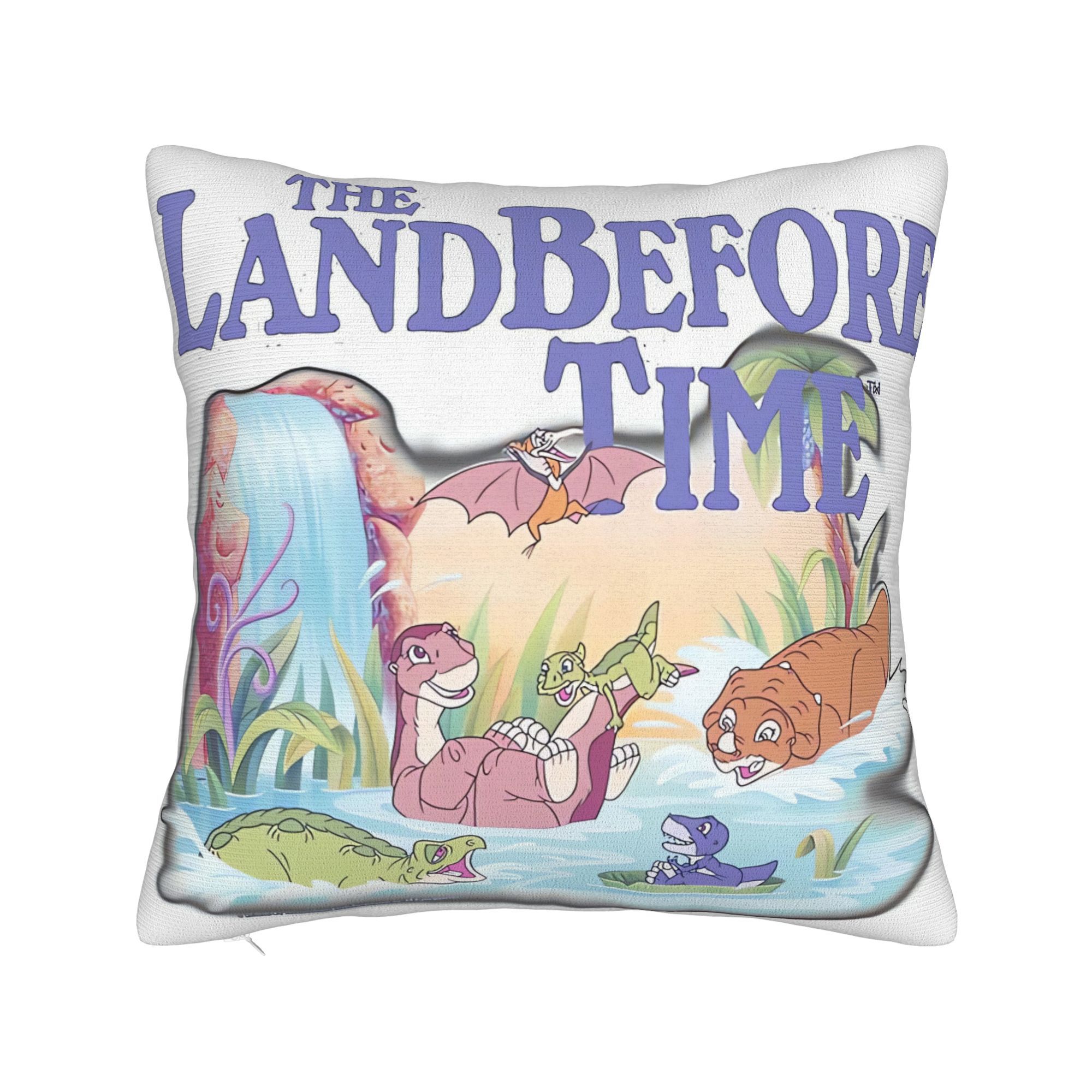 TEMU Parure de housses de coussin décoratives sur le thème Dinosaure jouant dans pour canapé-lit ou chaise - Impression - Ajoute instantanément de la