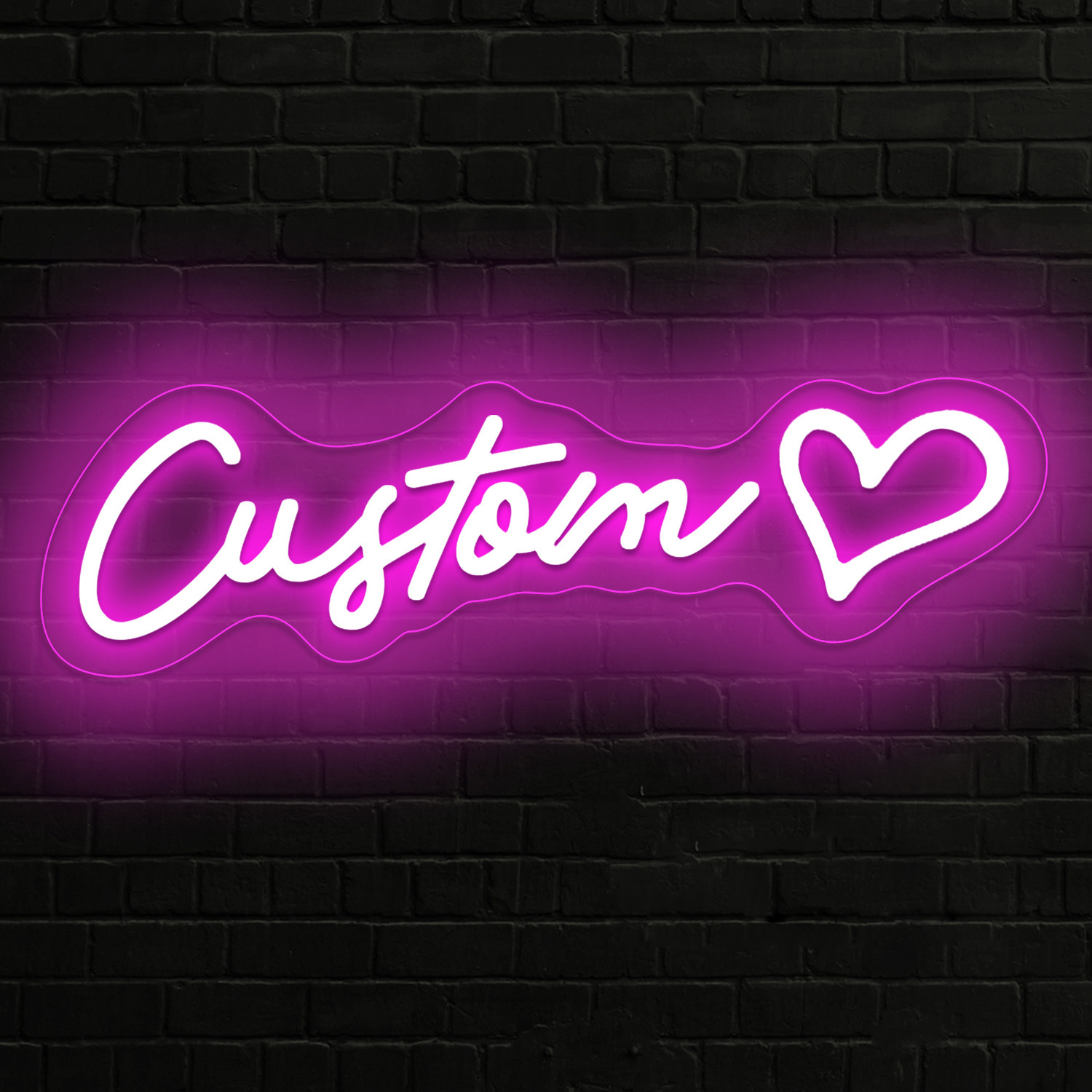 TEMU Custom Love Pattern Personalized Led Neon Light, Usb Powered, Adjustable Brightness, Ideal For Bedroom, Party, Wedding, Proposal, Banquet,