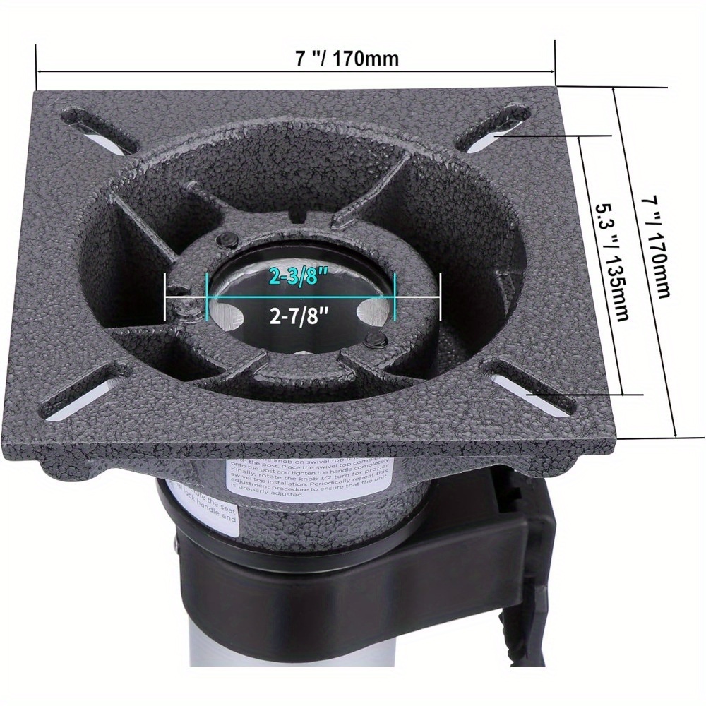 Adjustable Height Locking Boat Seat Pedestals, Aluminum Alloy