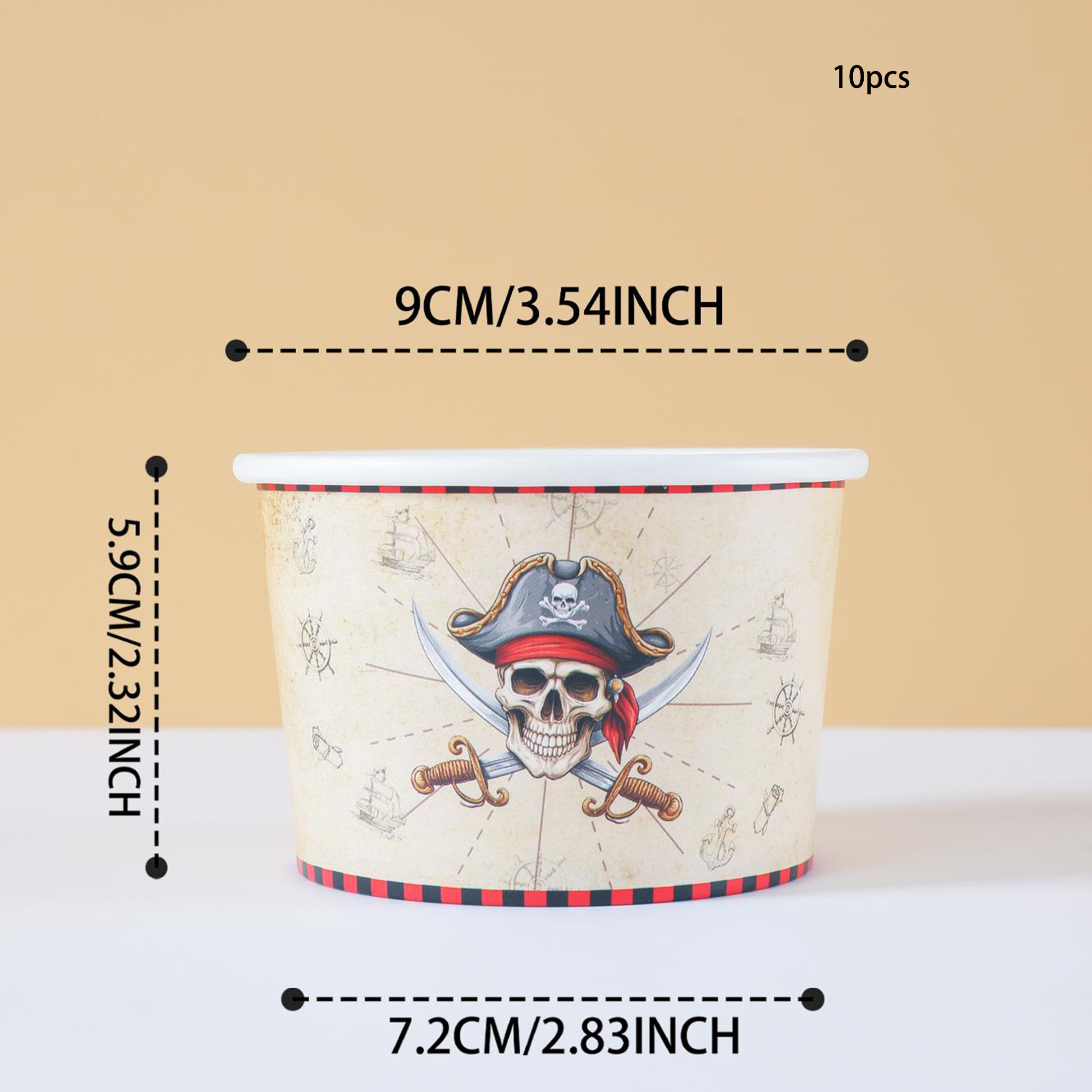 Image of 10/25pcs Paper Bowls, Pirate Party Paper Bowls, Party Decoration Party Bowls Birthday Party Gathering, Gift , Party, Celebration Decoration Supplies Gift