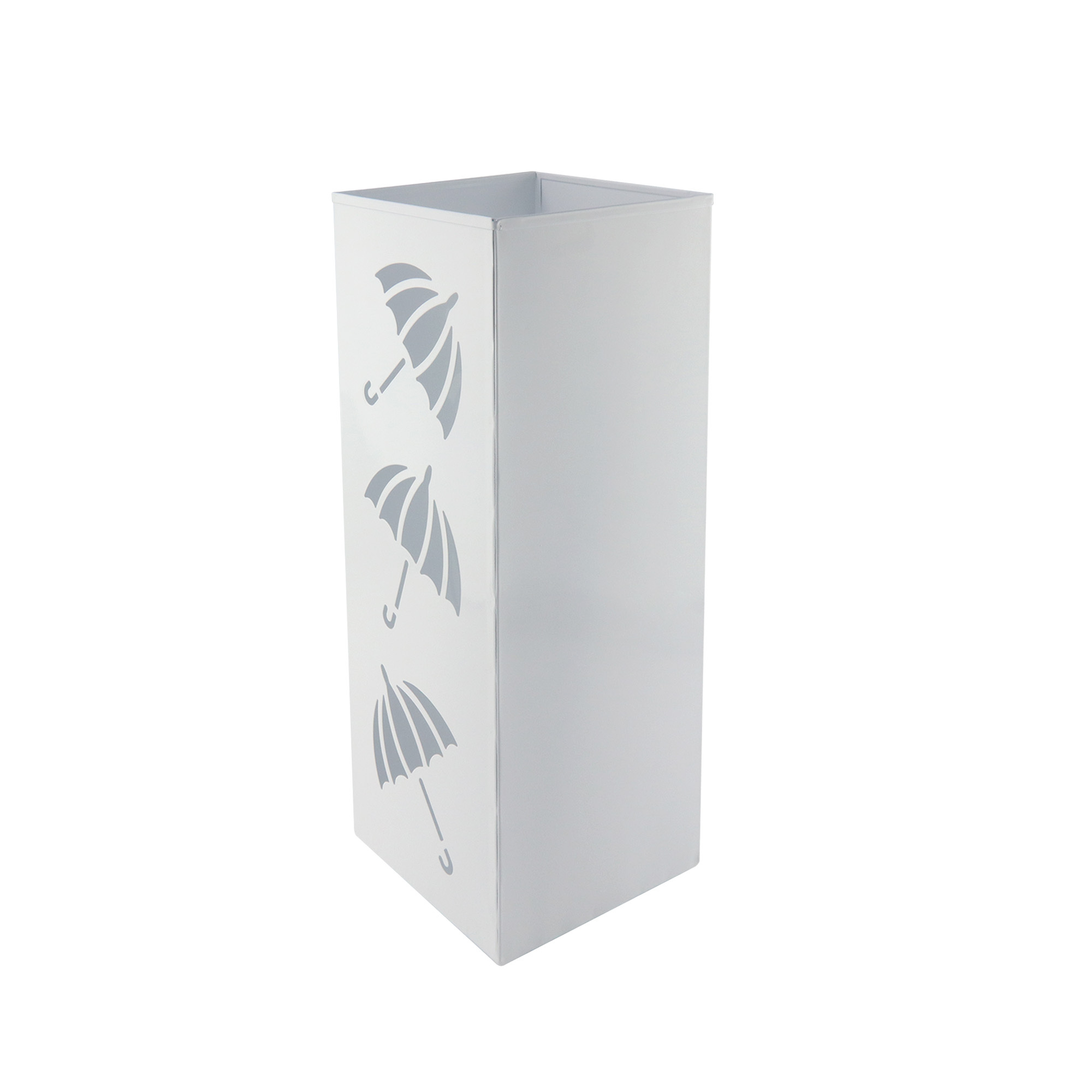 Indoor Outdoor Umbrella Holder Stand 1pc, White For Home Entryway, Umbrella Bucket Organiser 16.2x16.2x41.7cm