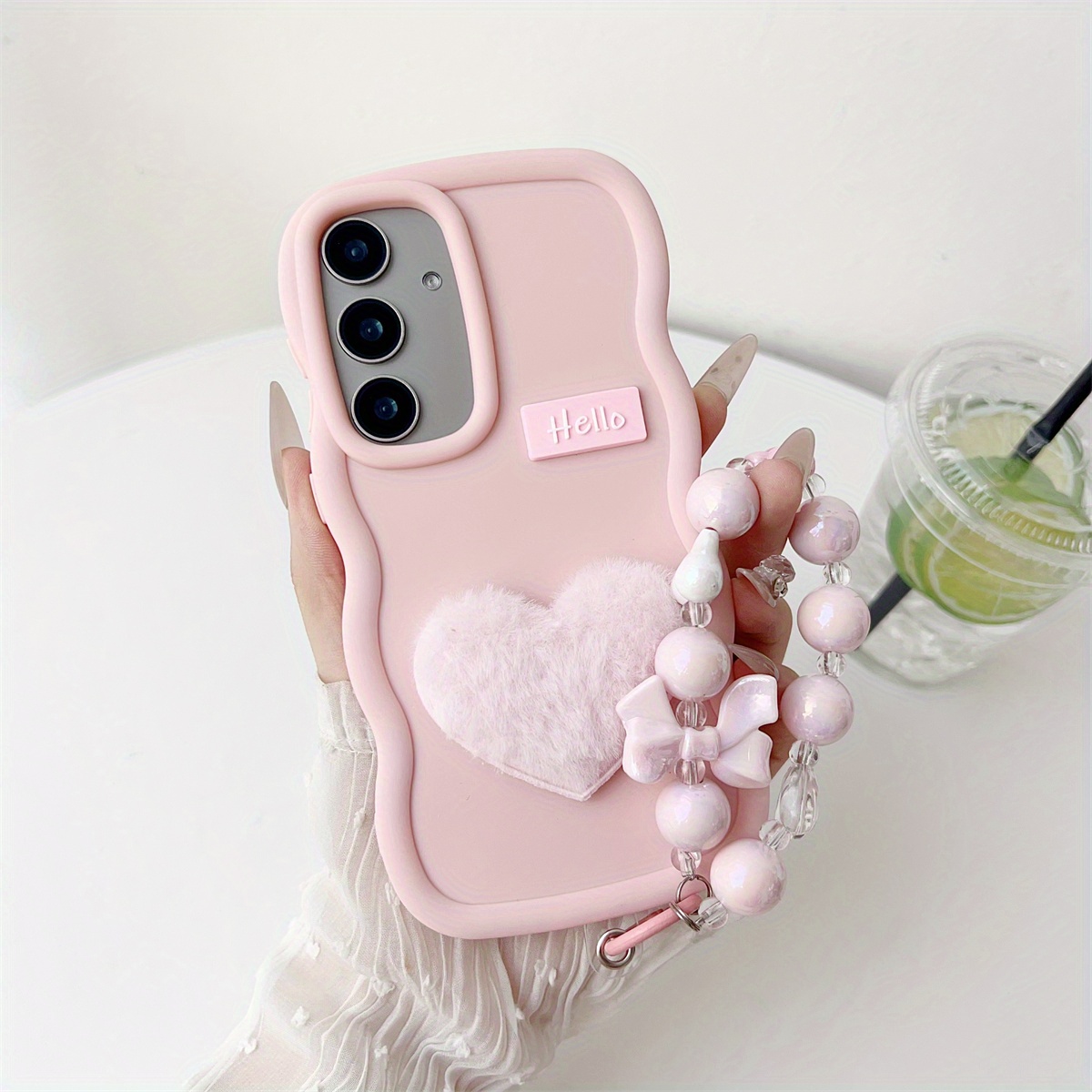 TEMU Phone Case - Phone Case - Heart-themed Phone Cases, Cases, Beautiful Phone Cases, Personalized Phone Protectors, For For Galaxy S25 Plus/s24