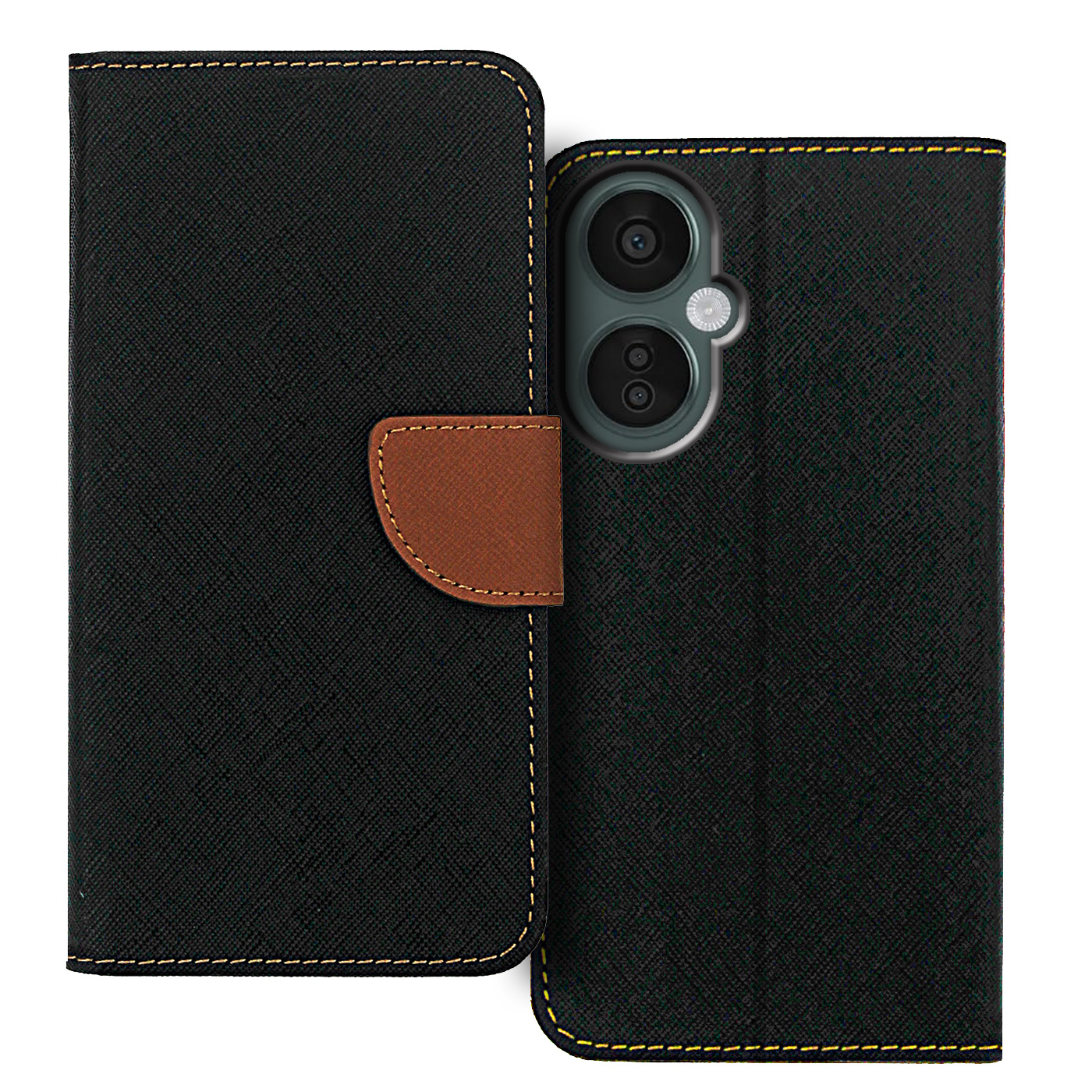 TEMU Phone Case: Phone Wallet Case For Oneplus Nord Ce 3 Lite 5g / Black Pu Leather Case [magnet] [bracket Function] [card Slot] Classic Flip Cover