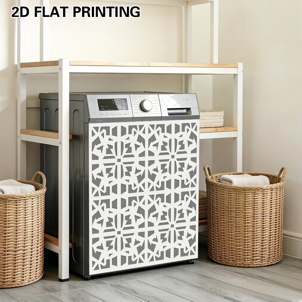 2d flat 1pc geometric   magnetic dishwasher door cover for most metal kitchen appliances universal fit design versatile home decor accessory