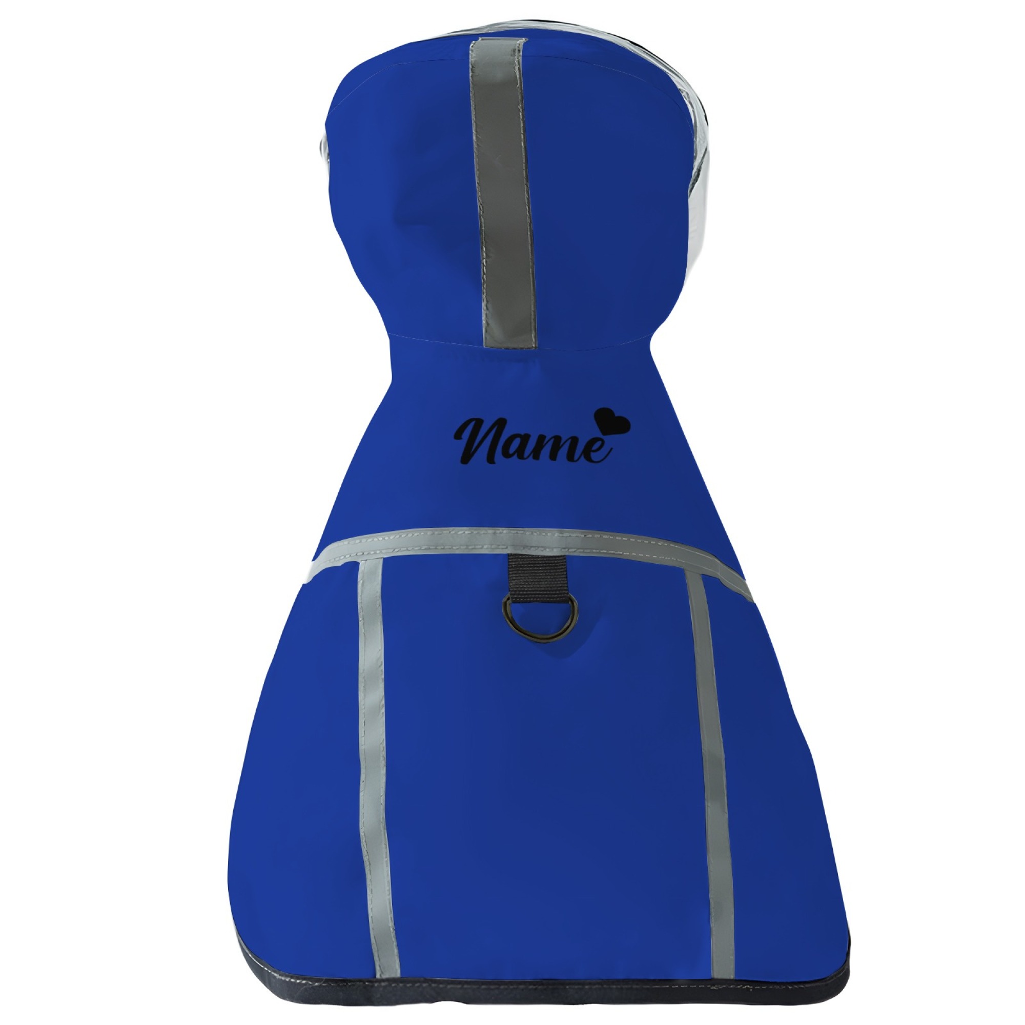 Customizable Pet Raincoat with Reflective Stripes