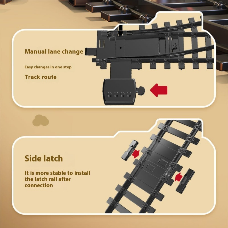 3 Speed Smoke Electric Train Set with Smart Realistic Steam, LED Lights, Train Sounds, Long-Lasting Battery, Gift for Kids 3-8, Adults Collectible, Holiday Toy with 1 Locomotive + 3 Cars (Model 621A)