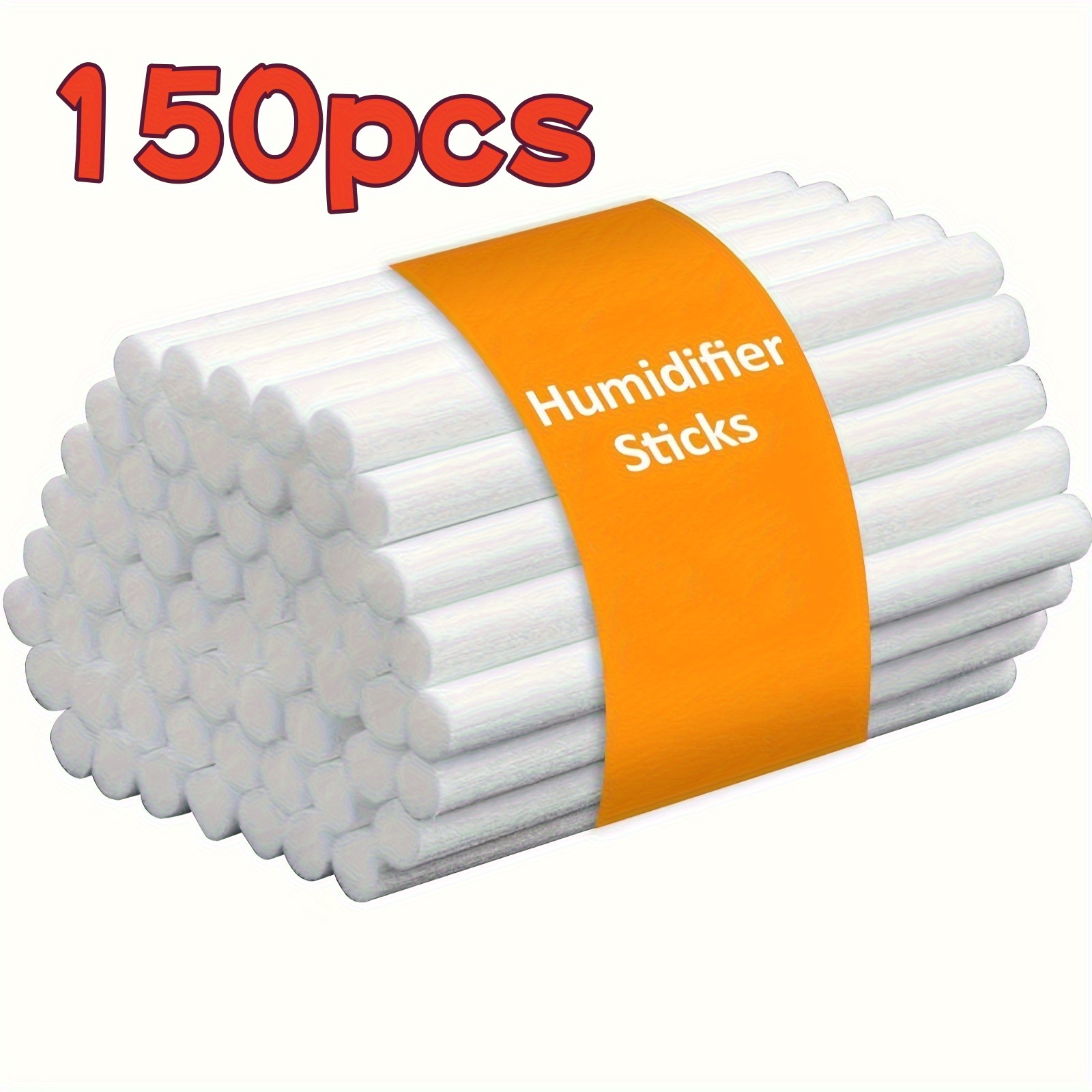 TEMU 150pcs Humidifier Sticks - Replacement Filter Elements, Absorbent Sponge Rods For Humidifiers, Fragrance Diffusers & Volatile Purifiers, White &