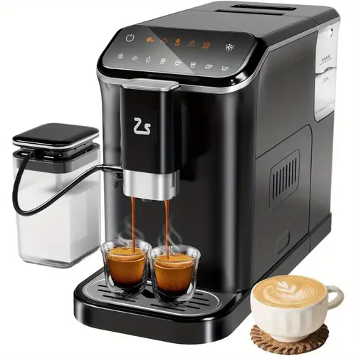 espresso machine 20 bar built in adjustable espresso bean grinder professional espresso maker with automatic milk frother coffee machine with 1 5l water tank for coffee lover