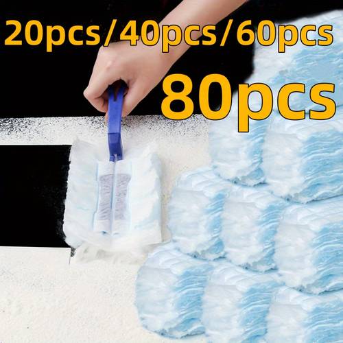 / /80pcs ricariche per panni rimuovi - panni elettrostatici monouso in pp con copertura 3 ° multi-superficie per casa, auto, elettrodomestici, tastiere e mobili - compatibili con la maggior parte delle testine rimozione ( non )