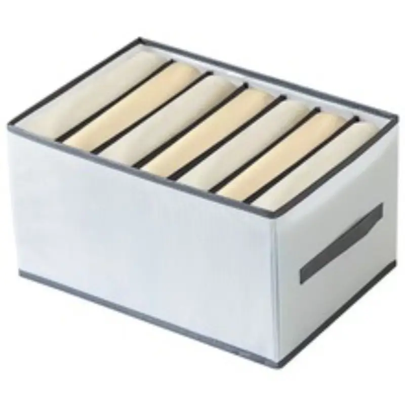 1/6 Kleiderschubladen-Organizer-Box, 7 Fächer, Aufbewahrungsbox, Schrank-Organizer-Box, Organizer-System, faltbare Kleideraufbewahrung Organisation * für Kleidung, Jeans, Hosen, T-Shirts