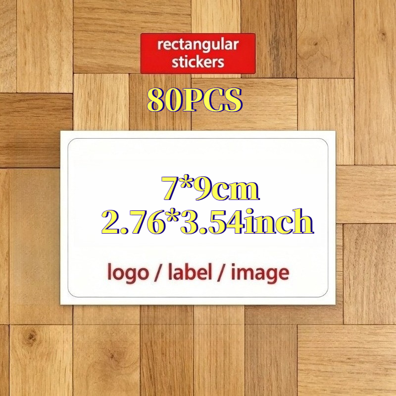 TEMU [customizable] Rectangular Multi-specification Sticker Labels - High-quality Stickers, Easter Gift Packaging Labels, Personalized