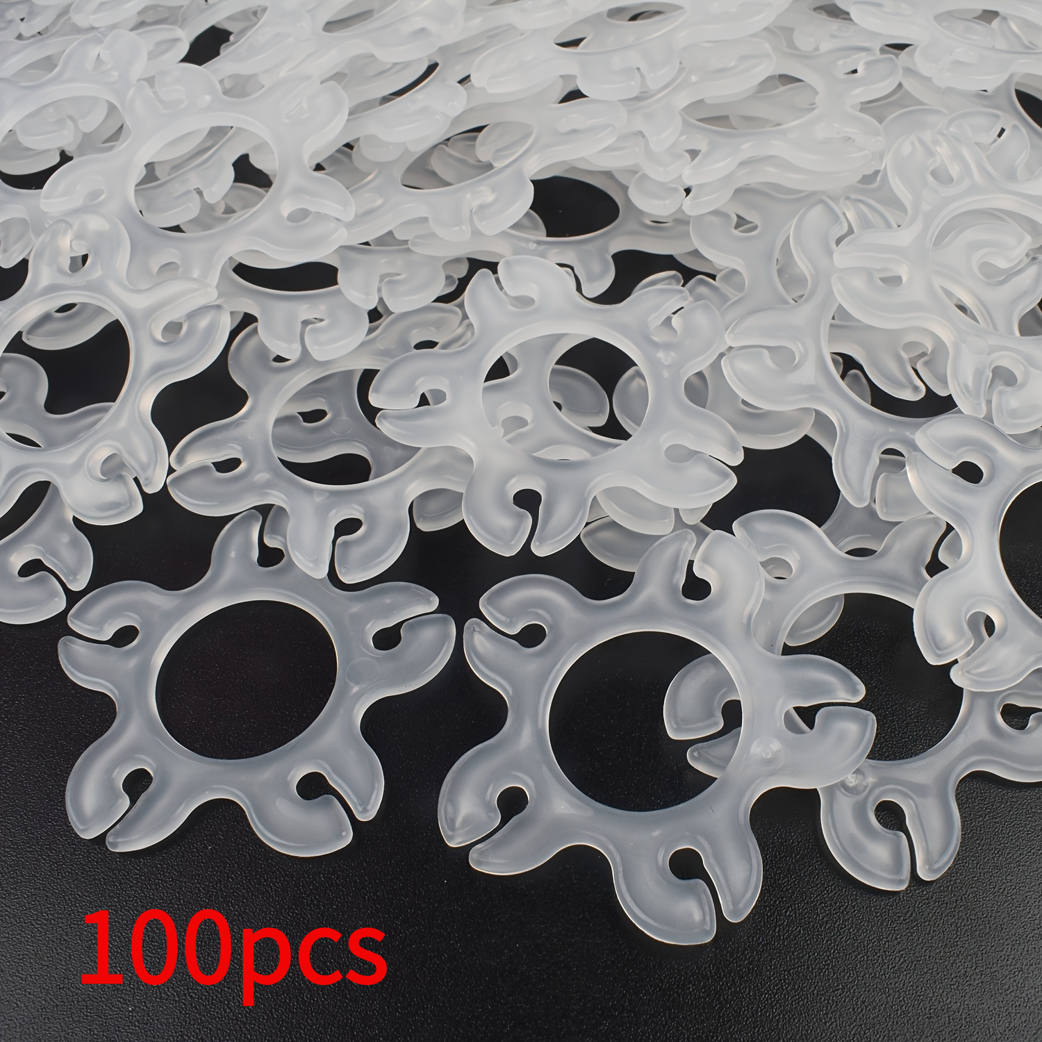 Image of 100pcs Balloon Clips Suitable For Wedding, Birthday, Party Decorations - Multifunctional Ring Arch & Round Balloon Clamps For Balloon Arch, Garland, For, Easter, Mother' Day, Wedding Accessories