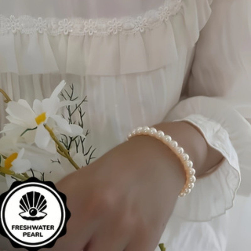 Elastic Freshwater Pearl Bracelet, Perfect for 8 Different Scenes
