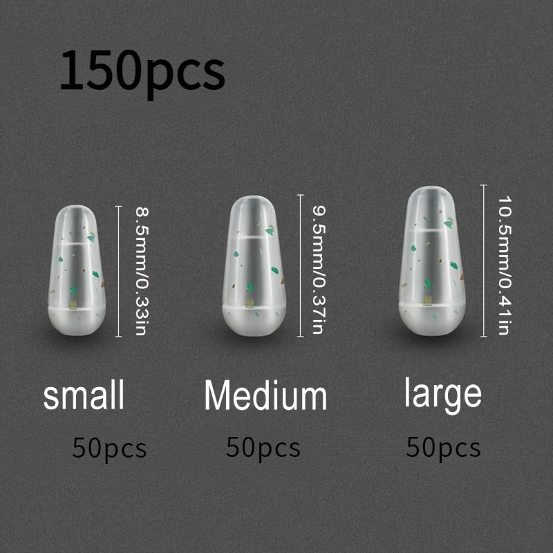 E-shop 150 Stück Silikon Anti-Tangle Rotierendes Set - Weiche 8-förmige Spacer Beans, Kristallfarbe, Anti-Tangle Angelzubehör und Haken