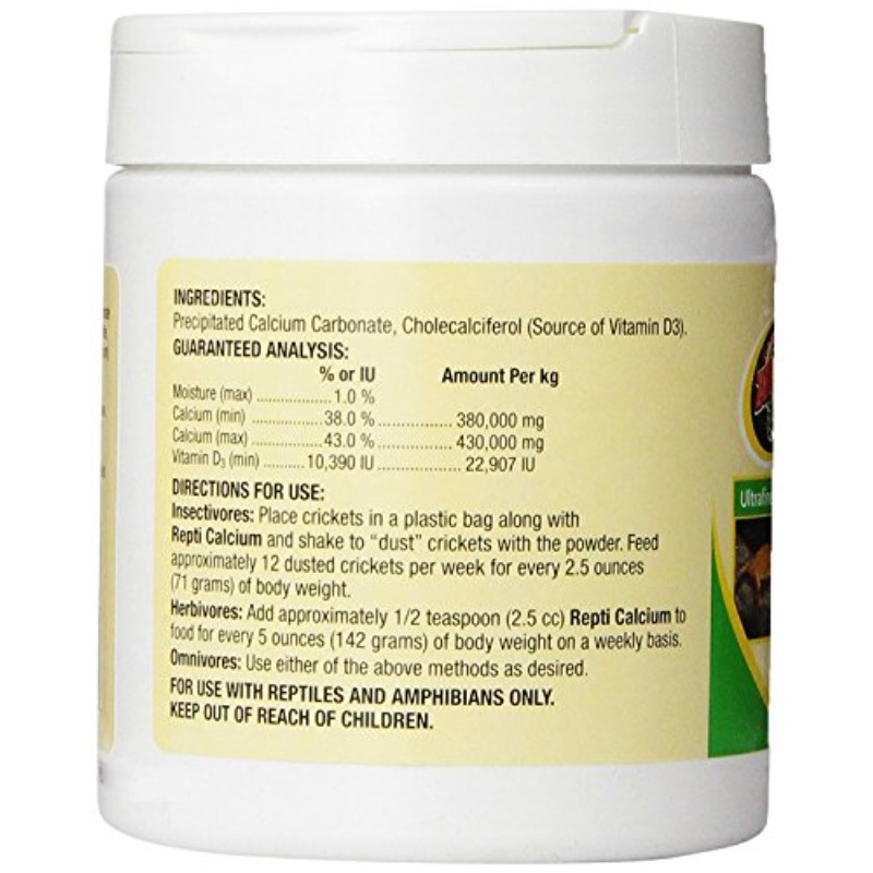 Reptile Calcium with Vitamin D3, 8-Ounce