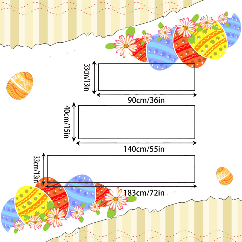 

1pc, 13x72 Inch Table Runner Featuring Rabbit And Flower Designs, Spring And Summer Seasonal Holidays, Ideal For Decorating Kitchen And Dining Tables For Indoor And Outdoor Home Parties.