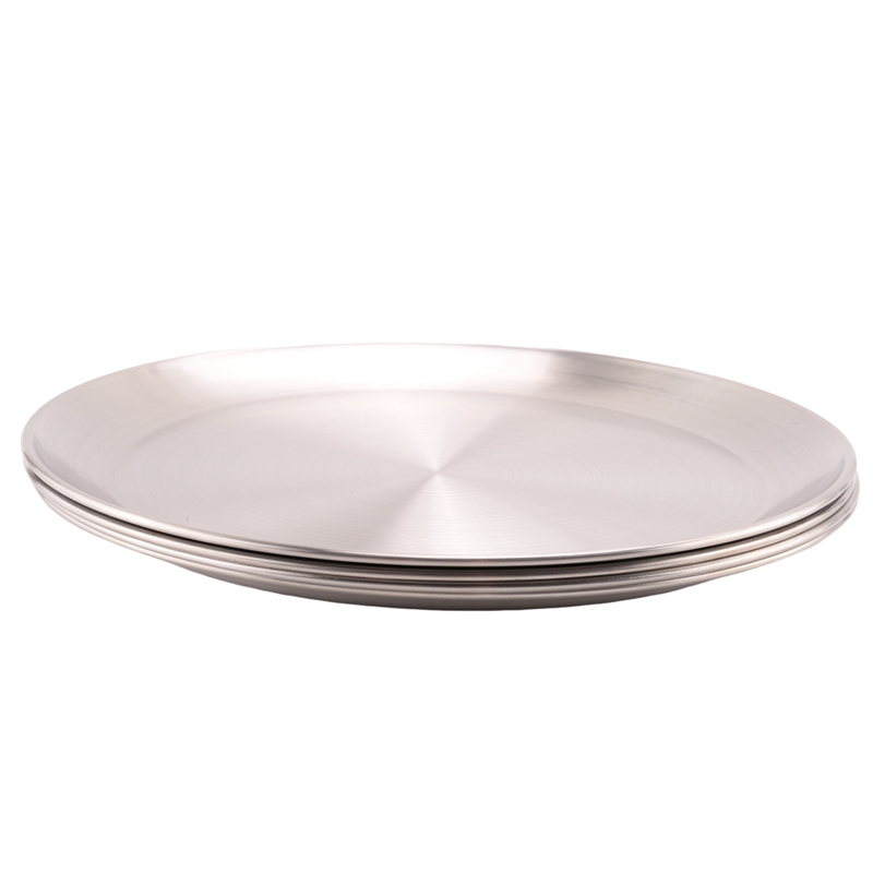 TEMU 4-pack 12-inch Pizza Trays, Stainless Steel Pizza Oven Baking Trays, Round Pizza Baking Sheets, For Baking Roasting Serving