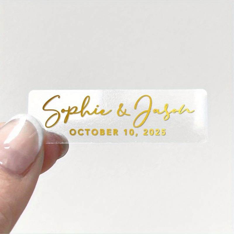 E-shop Personalisierbare /110 Stück Kristall Aufkleber Jubiläums Aufkleber Kalligraphie Hochzeitsaufkleber, individuelle Hochzeitsaufkleber